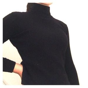 Black turtleneck sweater